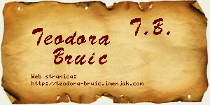 Teodora Bruić vizit kartica